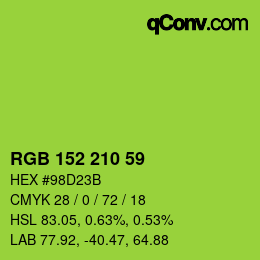 Color code: RGB 152 210 59 | qconv.com