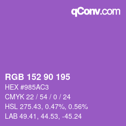 Color code: RGB 152 90 195 | qconv.com