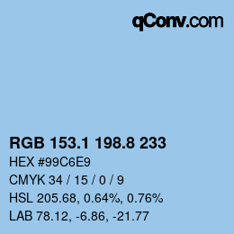Farbcode: RGB 153.1 198.8 233 | qconv.com