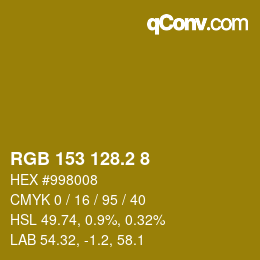 カラーコード: RGB 153 128.2 8 | qconv.com