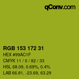 Color code: RGB 153 172 31 | qconv.com
