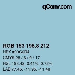 Color code: RGB 153 198.8 212 | qconv.com
