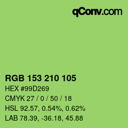 Color code: RGB 153 210 105 | qconv.com