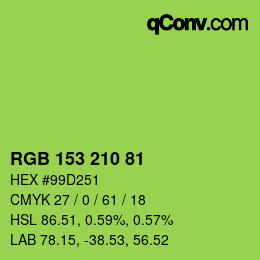 Color code: RGB 153 210 81 | qconv.com