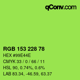 Código de color: RGB 153 228 78 | qconv.com
