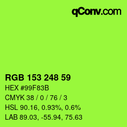 Color code: RGB 153 248 59 | qconv.com
