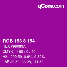 Color code: RGB 153 8 154 | qconv.com