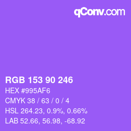Color code: RGB 153 90 246 | qconv.com