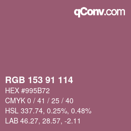 Farbcode: RGB 153 91 114 | qconv.com