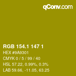 カラーコード: RGB 154.1 147 1 | qconv.com