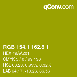 カラーコード: RGB 154.1 162.8 1 | qconv.com