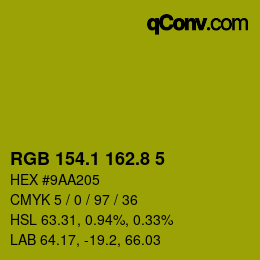 カラーコード: RGB 154.1 162.8 5 | qconv.com