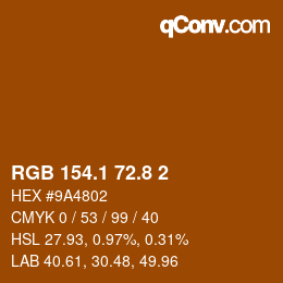 Farbcode: RGB 154.1 72.8 2 | qconv.com