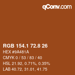 Color code: RGB 154.1 72.8 26 | qconv.com