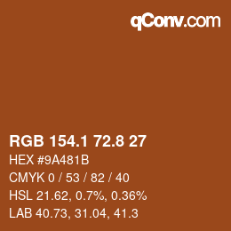 Farbcode: RGB 154.1 72.8 27 | qconv.com