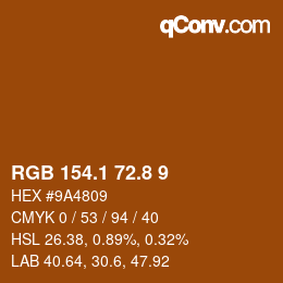 Color code: RGB 154.1 72.8 9 | qconv.com