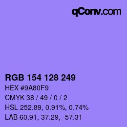 Color code: RGB 154 128 249 | qconv.com