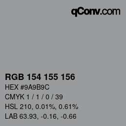 Color code: RGB 154 155 156 | qconv.com