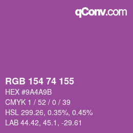 Color code: RGB 154 74 155 | qconv.com