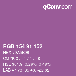 Farbcode: RGB 154 91 152 | qconv.com