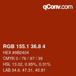 Color code: RGB 155.1 36.8 4 | qconv.com