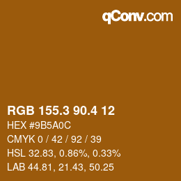 カラーコード: RGB 155.3 90.4 12 | qconv.com