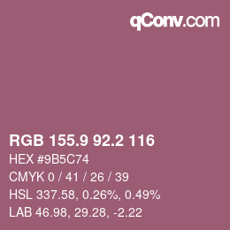 Color code: RGB 155.9 92.2 116 | qconv.com