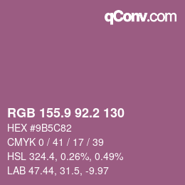 Color code: RGB 155.9 92.2 130 | qconv.com