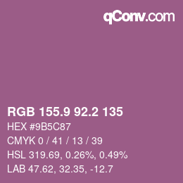 Color code: RGB 155.9 92.2 135 | qconv.com