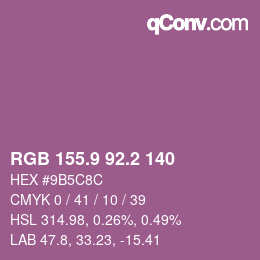 Color code: RGB 155.9 92.2 140 | qconv.com