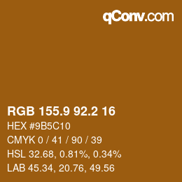 Color code: RGB 155.9 92.2 16 | qconv.com