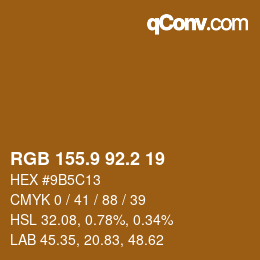 Color code: RGB 155.9 92.2 19 | qconv.com