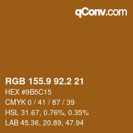 Color code: RGB 155.9 92.2 21 | qconv.com