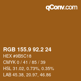 Farbcode: RGB 155.9 92.2 24 | qconv.com