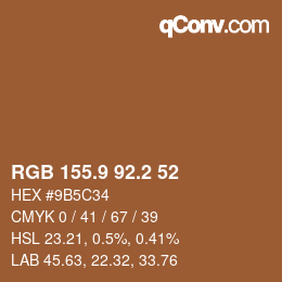 Color code: RGB 155.9 92.2 52 | qconv.com