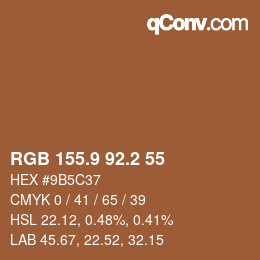 Color code: RGB 155.9 92.2 55 | qconv.com