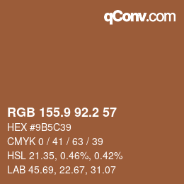 Color code: RGB 155.9 92.2 57 | qconv.com