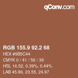 Color code: RGB 155.9 92.2 68 | qconv.com