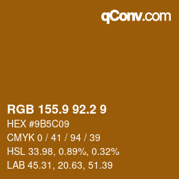 Color code: RGB 155.9 92.2 9 | qconv.com