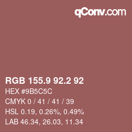 Color code: RGB 155.9 92.2 92 | qconv.com