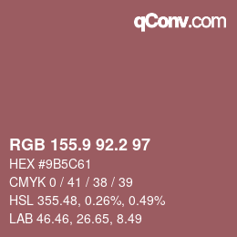 Color code: RGB 155.9 92.2 97 | qconv.com