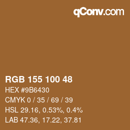 Color code: RGB 155 100 48 | qconv.com