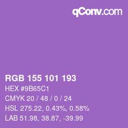 Color code: RGB 155 101 193 | qconv.com