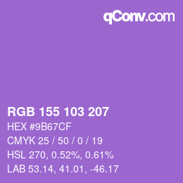 Código de color: RGB 155 103 207 | qconv.com