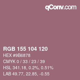 カラーコード: RGB 155 104 120 | qconv.com