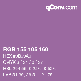 カラーコード: RGB 155 105 160 | qconv.com
