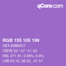 Color code: RGB 155 105 199 | qconv.com