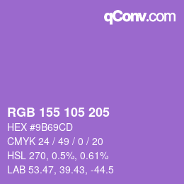 Color code: RGB 155 105 205 | qconv.com