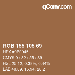 Code couleur: RGB 155 105 69 | qconv.com