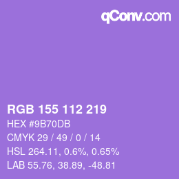 Color code: RGB 155 112 219 | qconv.com